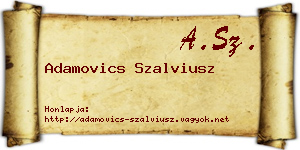 Adamovics Szalviusz névjegykártya